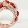 Cartier Libre Tressage-ring, koral Cartier Libre Tressage-ring, koral