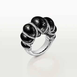 Cartier Libre Tressage-ring, Metaquartzite, diamanter