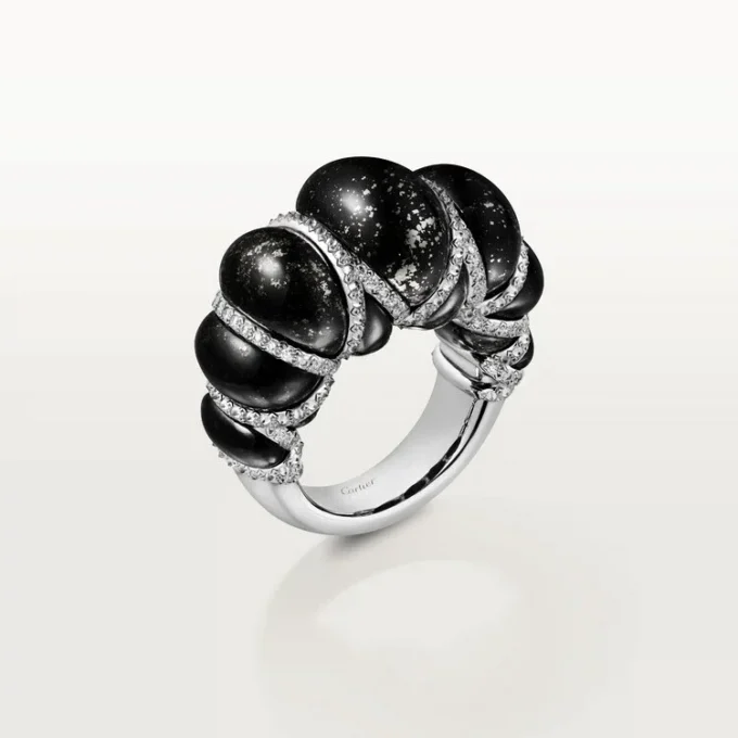 Cartier Libre Tressage-ring, Metaquartzite, diamanter Cartier Libre Tressage-ring, Metaquartzite, diamanter