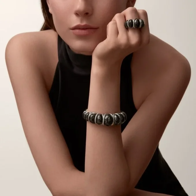 Cartier Libre Tressage-ring, Metaquartzite, diamanter Cartier Libre Tressage-ring, Metaquartzite, diamanter