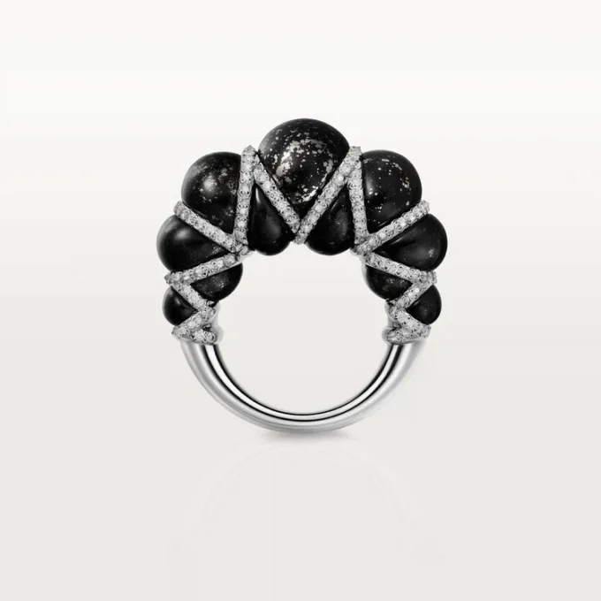 Cartier Libre Tressage-ring, Metaquartzite, diamanter Cartier Libre Tressage-ring, Metaquartzite, diamanter