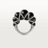 Cartier Libre Tressage-ring, obsidian, diamanter Cartier Libre Tressage-ring, obsidian, diamanter