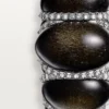 Cartier Libre Tressage-ring, obsidian, diamanter Cartier Libre Tressage-ring, obsidian, diamanter