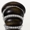 Cartier Libre Tressage-ring, obsidian, diamanter Cartier Libre Tressage-ring, obsidian, diamanter