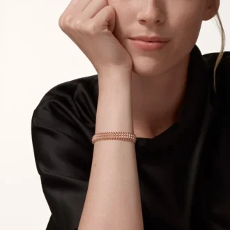 Clash De Cartier armbånd, fleksibelt, dobbeltradet, pavé Clash De Cartier armbånd, fleksibelt, dobbeltradet, pavé