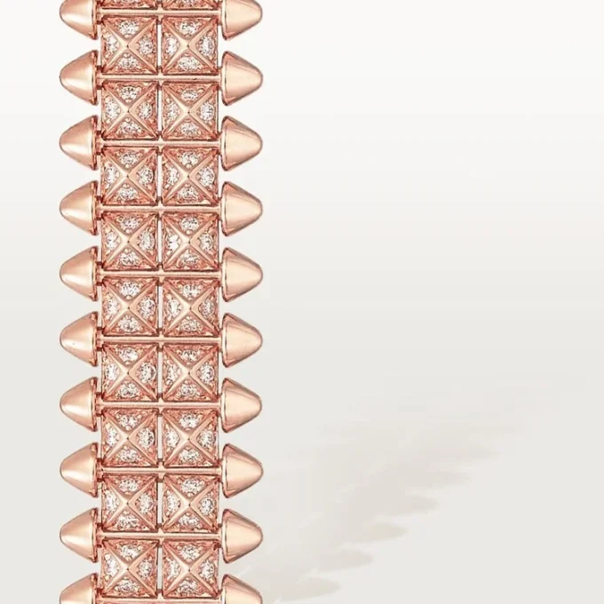 Clash De Cartier armbånd, fleksibelt, dobbeltradet, pavé Clash De Cartier armbånd, fleksibelt, dobbeltradet, pavé