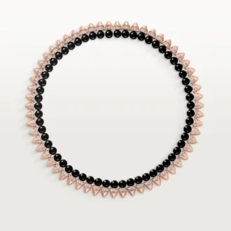 Clash De Cartier halskæde, fleksibel, onyx, ekstra stor model, diamanter Clash De Cartier halskæde, fleksibel, onyx, ekstra stor model, diamanter