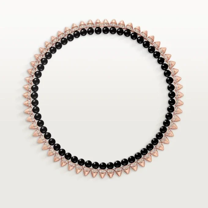 Clash De Cartier halskæde, fleksibel, onyx, ekstra stor model, diamanter Clash De Cartier halskæde, fleksibel, onyx, ekstra stor model, diamanter