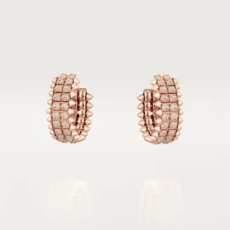 Clash De Cartier hoopøreringe, dobbeltradet, pavé