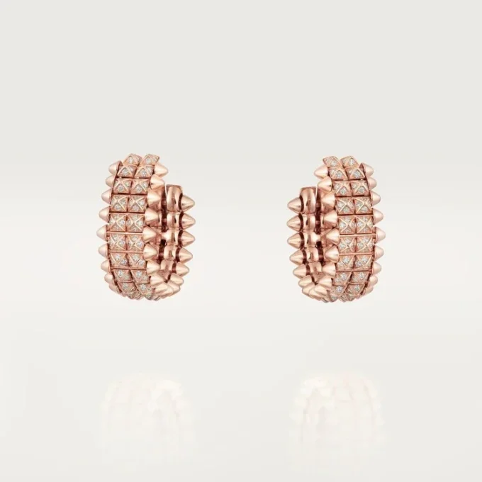 Clash De Cartier hoopøreringe, dobbeltradet, pavé Clash De Cartier hoopøreringe, dobbeltradet, pavé