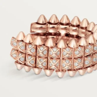 Clash De Cartier hoopøreringe, dobbeltradet, pavé