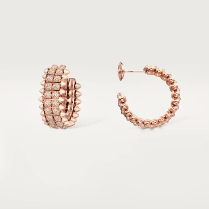 Clash De Cartier hoopøreringe, dobbeltradet, pavé Clash De Cartier hoopøreringe, dobbeltradet, pavé