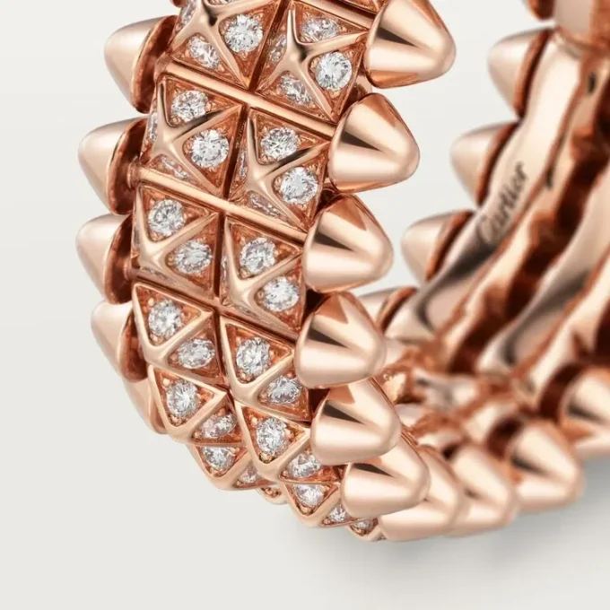 Clash De Cartier-ring, dobbeltradet, pavé Clash De Cartier-ring, dobbeltradet, pavé