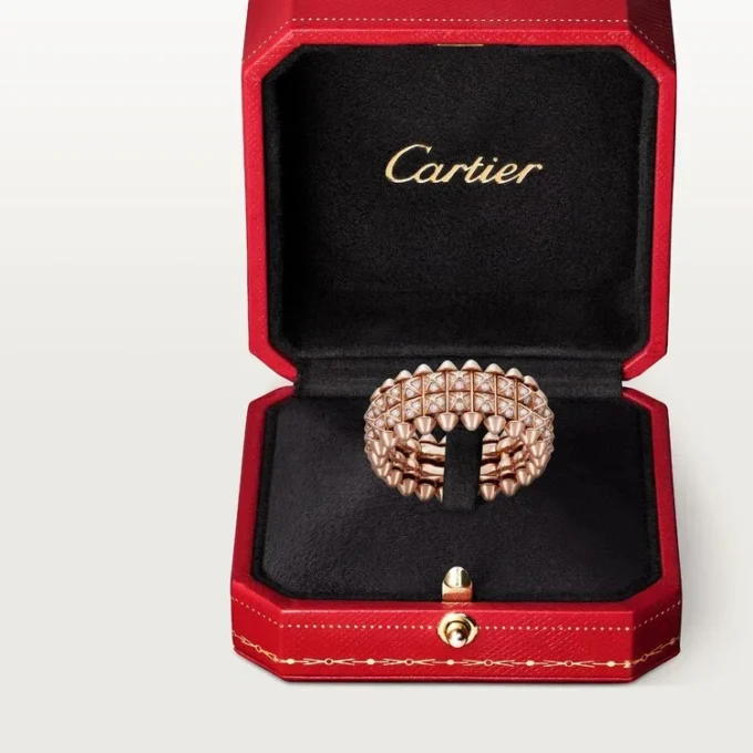 Clash De Cartier-ring, dobbeltradet, pavé Clash De Cartier-ring, dobbeltradet, pavé