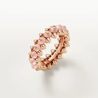 Clash De Cartier-ring, lyserød chalcedon
