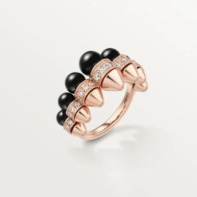 Clash De Cartier-ring, onyx, ekstra stor model, diamanter Clash De Cartier-ring, onyx, ekstra stor model, diamanter