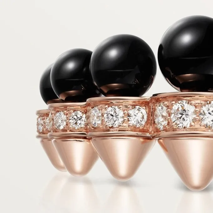 Clash De Cartier-ring, onyx, ekstra stor model, diamanter Clash De Cartier-ring, onyx, ekstra stor model, diamanter