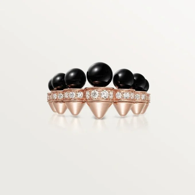 Clash De Cartier-ring, onyx, ekstra stor model, diamanter Clash De Cartier-ring, onyx, ekstra stor model, diamanter