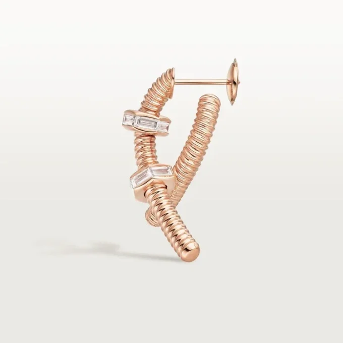Ecrou De Cartier højre ørering – rosaguld, diamanter – Cartier Ecrou De Cartier højre ørering – rosaguld, diamanter – Cartier