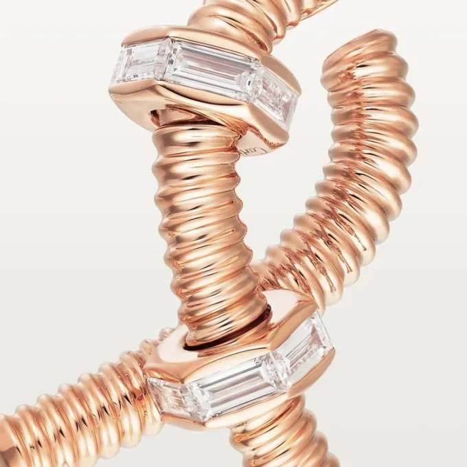 Ecrou De Cartier højre ørering – rosaguld, diamanter – Cartier Ecrou De Cartier højre ørering – rosaguld, diamanter – Cartier