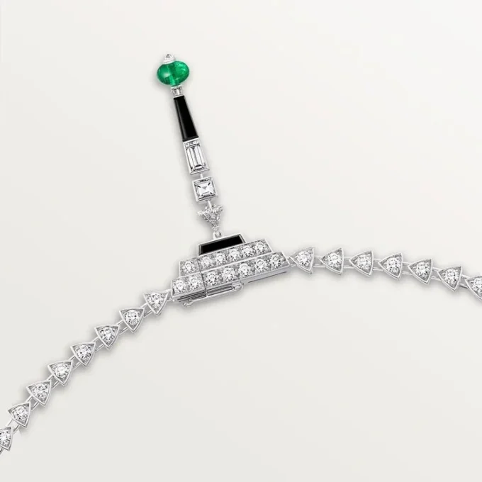 En Equilibre halskæde, smaragd, pavé En Equilibre halskæde, smaragd, pavé