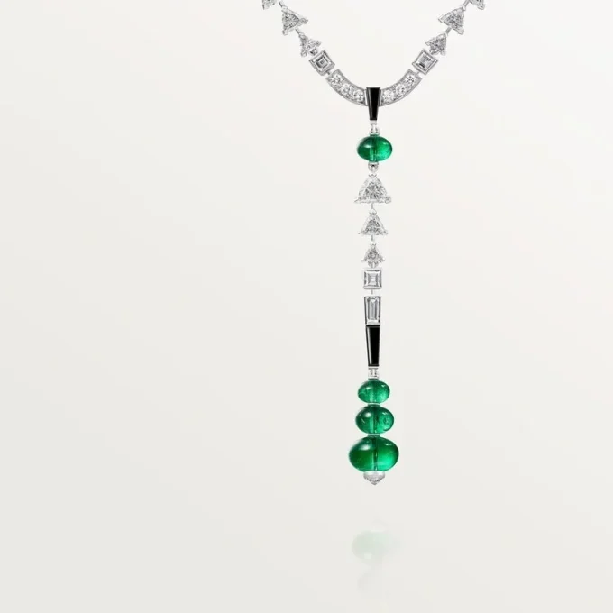 En Equilibre halskæde, smaragd, pavé En Equilibre halskæde, smaragd, pavé