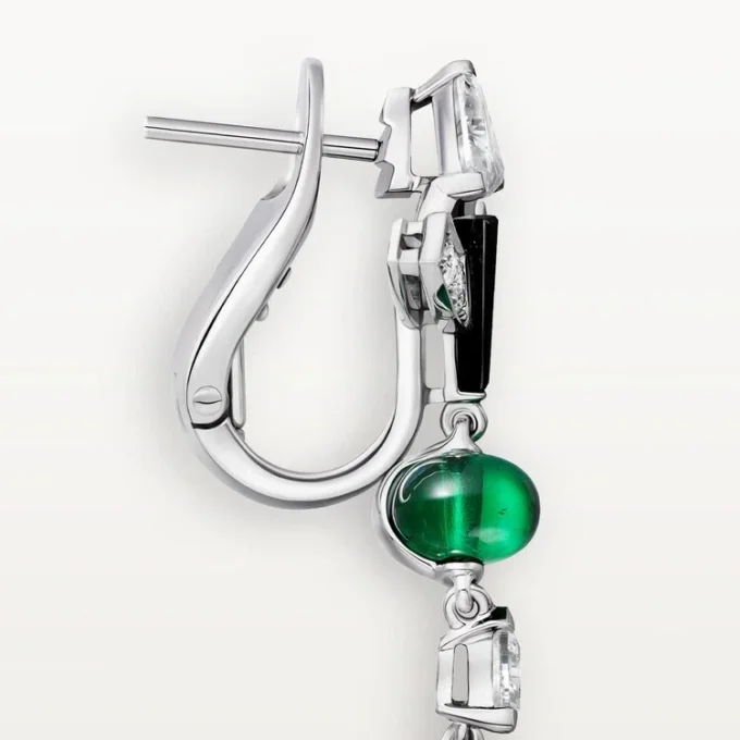 En Equilibre øreringe, smaragd, pavé En Equilibre øreringe, smaragd, pavé