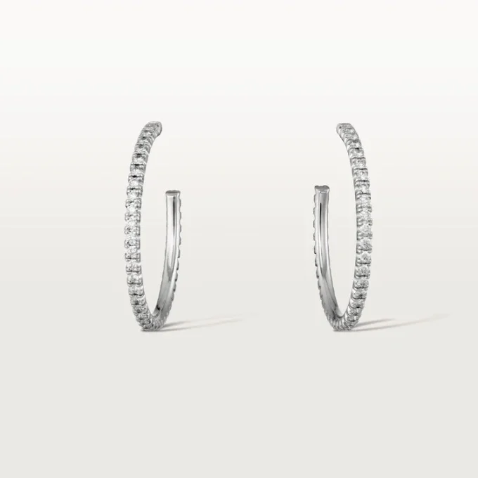 Etincelle De Cartier øreringe, mellemstor model – hvidguld, diamanter – Cartier Etincelle De Cartier øreringe, mellemstor model – hvidguld, diamanter – Cartier