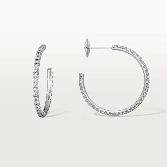 Etincelle De Cartier øreringe, mellemstor model – hvidguld, diamanter – Cartier Etincelle De Cartier øreringe, mellemstor model – hvidguld, diamanter – Cartier
