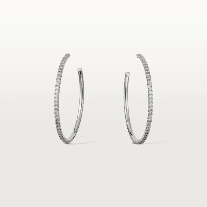 Etincelle De Cartier øreringe, stor model – hvidguld, diamanter – Cartier Etincelle De Cartier øreringe, stor model – hvidguld, diamanter – Cartier