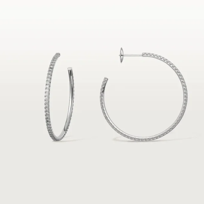 Etincelle De Cartier øreringe, stor model – hvidguld, diamanter – Cartier Etincelle De Cartier øreringe, stor model – hvidguld, diamanter – Cartier