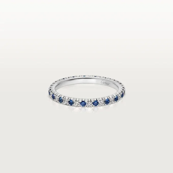 Etincelle De Cartier vielsesring – platin, safirer, diamanter – Cartier