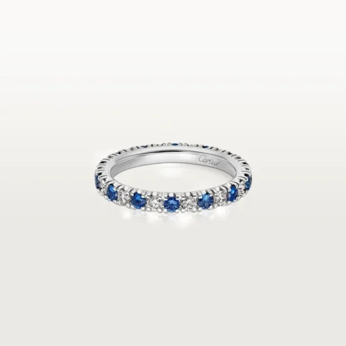 Etincelle De Cartier vielsesring – platin, safirer, diamanter – Cartier