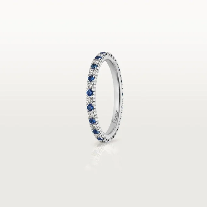 Etincelle De Cartier vielsesring – platin, safirer, diamanter – Cartier