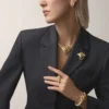 Faune Et Flore De Cartier-broche, gule, orange og brune diamanter, pavé Faune Et Flore De Cartier-broche, gule, orange og brune diamanter, pavé