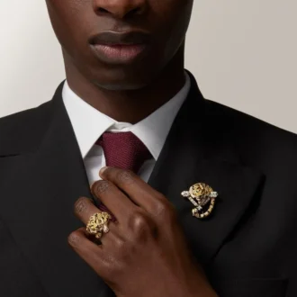 Faune Et Flore De Cartier-broche, gule, orange og brune diamanter, pavé