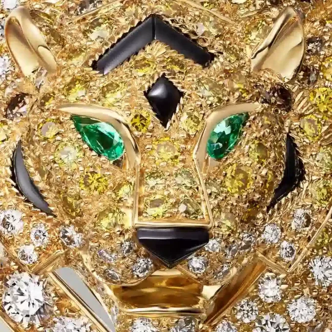 Faune Et Flore De Cartier-broche, gule, orange og brune diamanter, pavé Faune Et Flore De Cartier-broche, gule, orange og brune diamanter, pavé