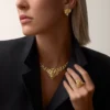 Faune Et Flore De Cartier halskæde, gule, orange og brune diamanter, pavé Faune Et Flore De Cartier halskæde, gule, orange og brune diamanter, pavé