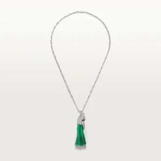 Faune Et Flore De Cartier halskæde, smaragdperler, pavé Faune Et Flore De Cartier halskæde, smaragdperler, pavé