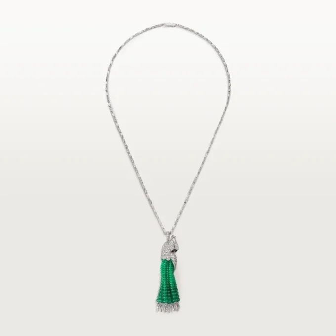 Faune Et Flore De Cartier halskæde, smaragdperler, pavé Faune Et Flore De Cartier halskæde, smaragdperler, pavé