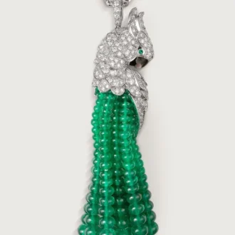 Faune Et Flore De Cartier halskæde, smaragdperler, pavé Faune Et Flore De Cartier halskæde, smaragdperler, pavé