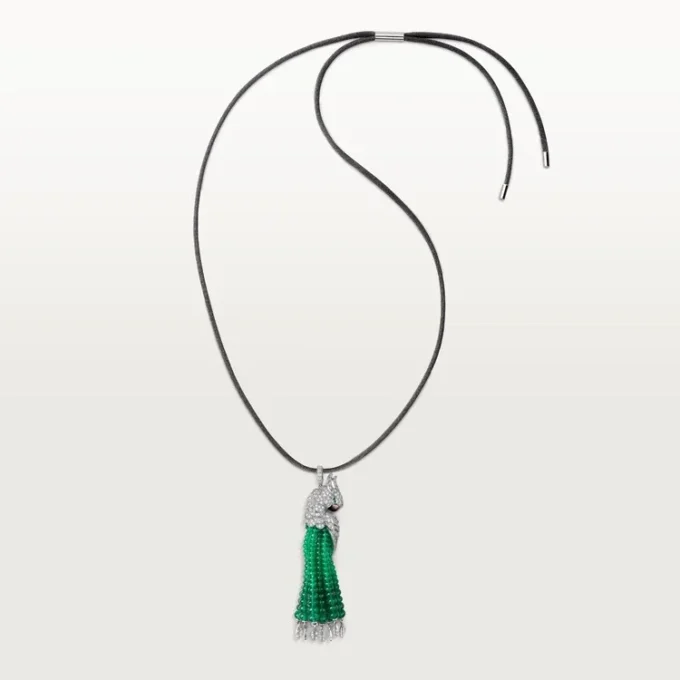 Faune Et Flore De Cartier halskæde, smaragdperler, pavé Faune Et Flore De Cartier halskæde, smaragdperler, pavé