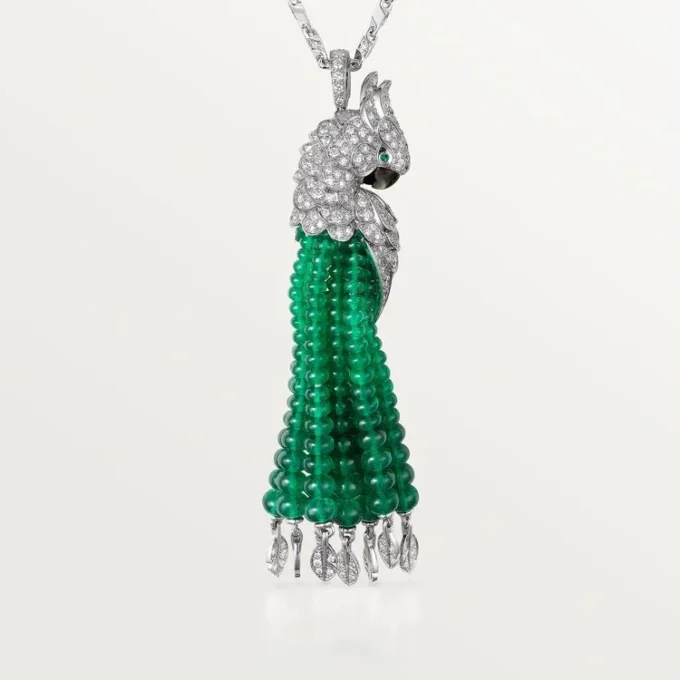 Faune Et Flore De Cartier halskæde, smaragdperler, pavé Faune Et Flore De Cartier halskæde, smaragdperler, pavé