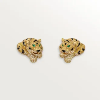 Faune Et Flore De Cartier øreringe, gule, orange og brune diamanter, pavé