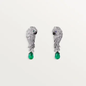 Faune Et Flore De Cartier øreringe, smaragddråber, pavé