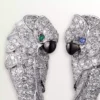 Faune Et Flore De Cartier øreringe, smaragddråber, pavé Faune Et Flore De Cartier øreringe, smaragddråber, pavé