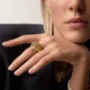 Faune Et Flore De Cartier-ring, gule, orange og brune diamanter, pavé Faune Et Flore De Cartier-ring, gule, orange og brune diamanter, pavé