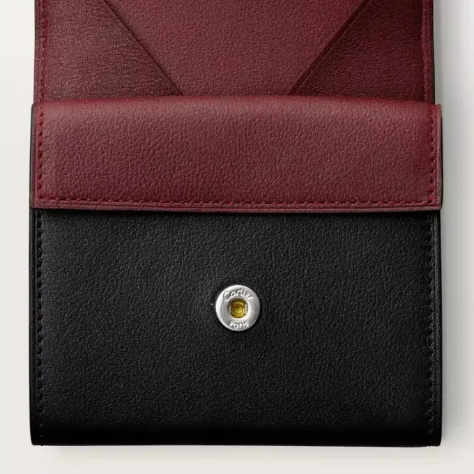 Firkantet pung, Must De Cartier – sort kalveskind, rustfrit stålfinish – Cartier Firkantet pung, Must De Cartier – sort kalveskind, rustfrit stålfinish – Cartier