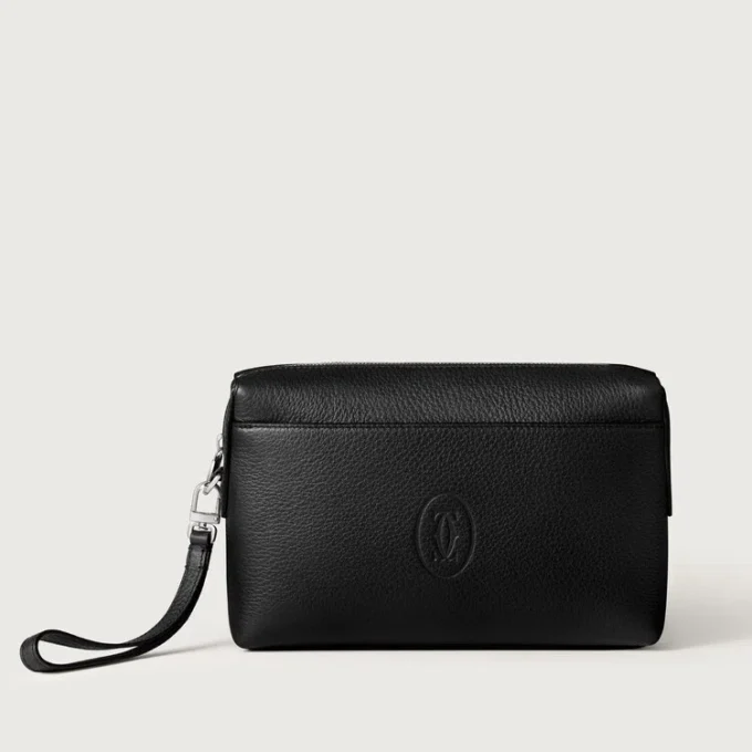 Firkantet taske, Must de Cartier – sort kalveskind, palladiumfinish – Cartier Firkantet taske, Must de Cartier – sort kalveskind, palladiumfinish – Cartier
