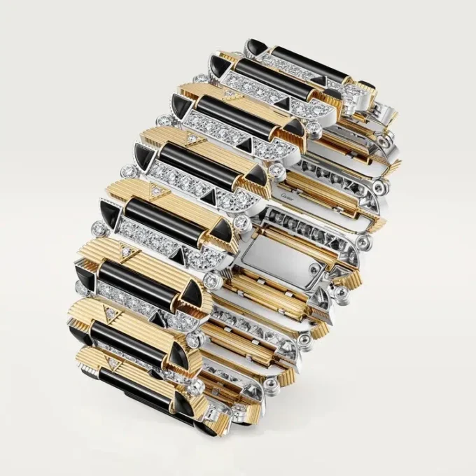 Geometrie & Contrastes armbånd, onyx, pavé Geometrie & Contrastes armbånd, onyx, pavé